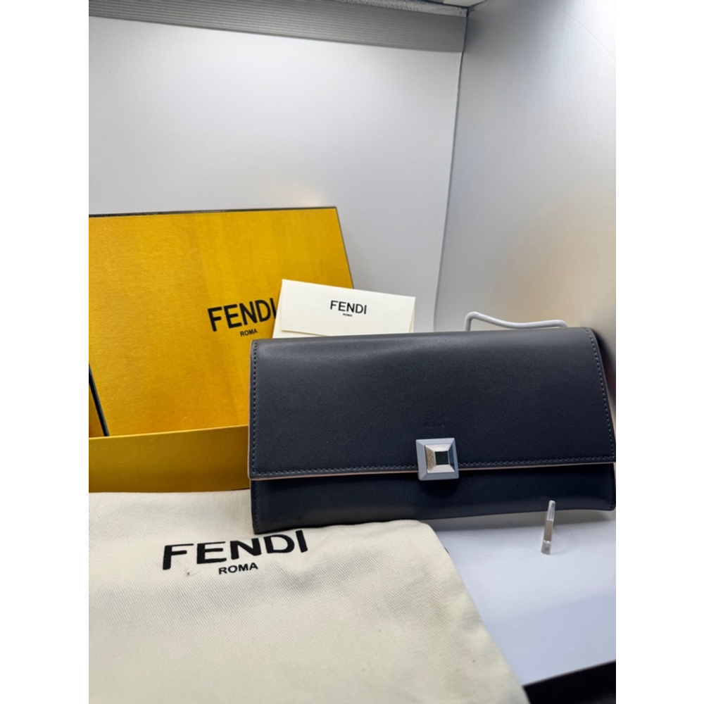 FENDI pink and grey wallet